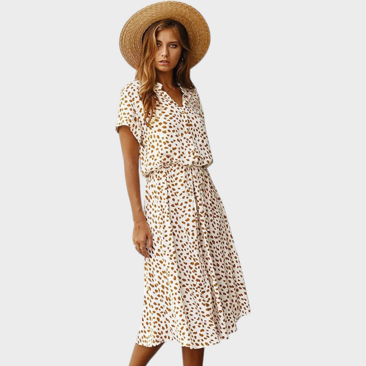 Тена - Елегантна Летна Рокля Многоцветна