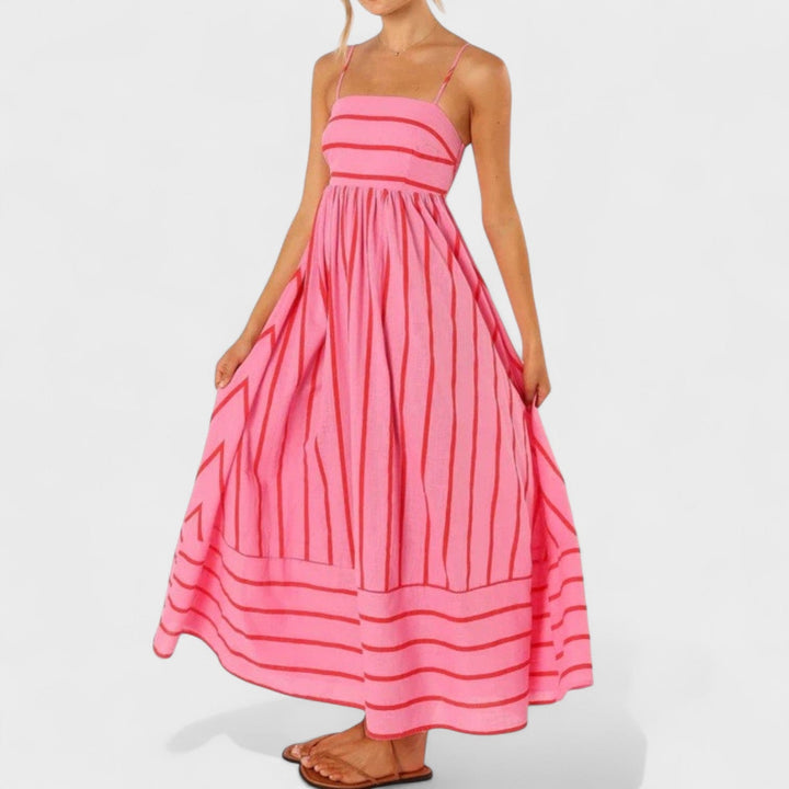 Изабел - Дълга рокля с райета