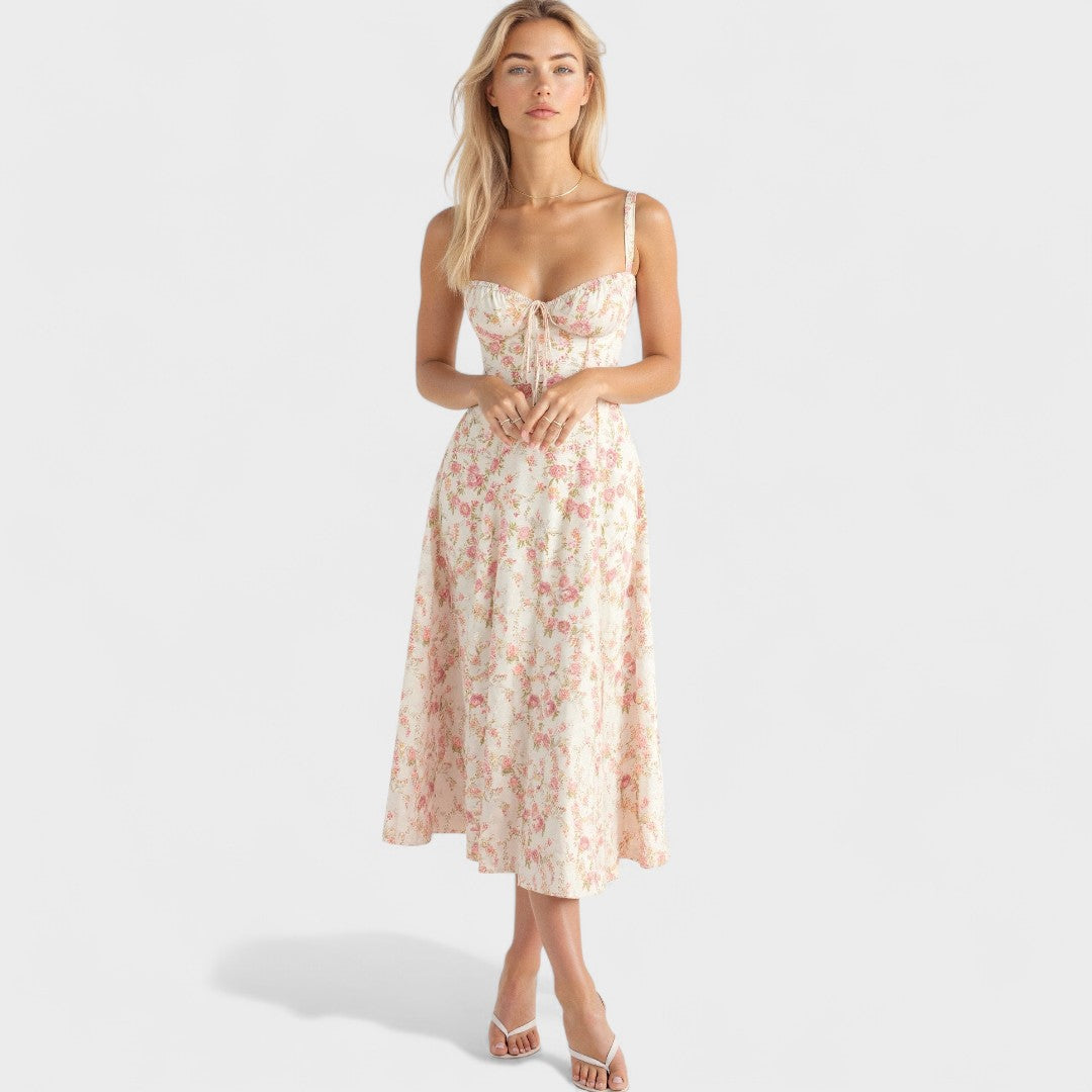 Петра - Корсетна Миди Рокля