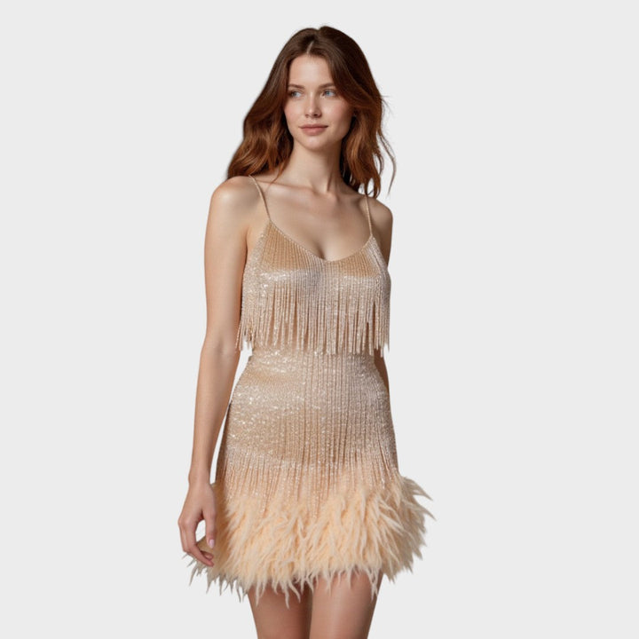 Дора - Елегантна коктейлна рокля